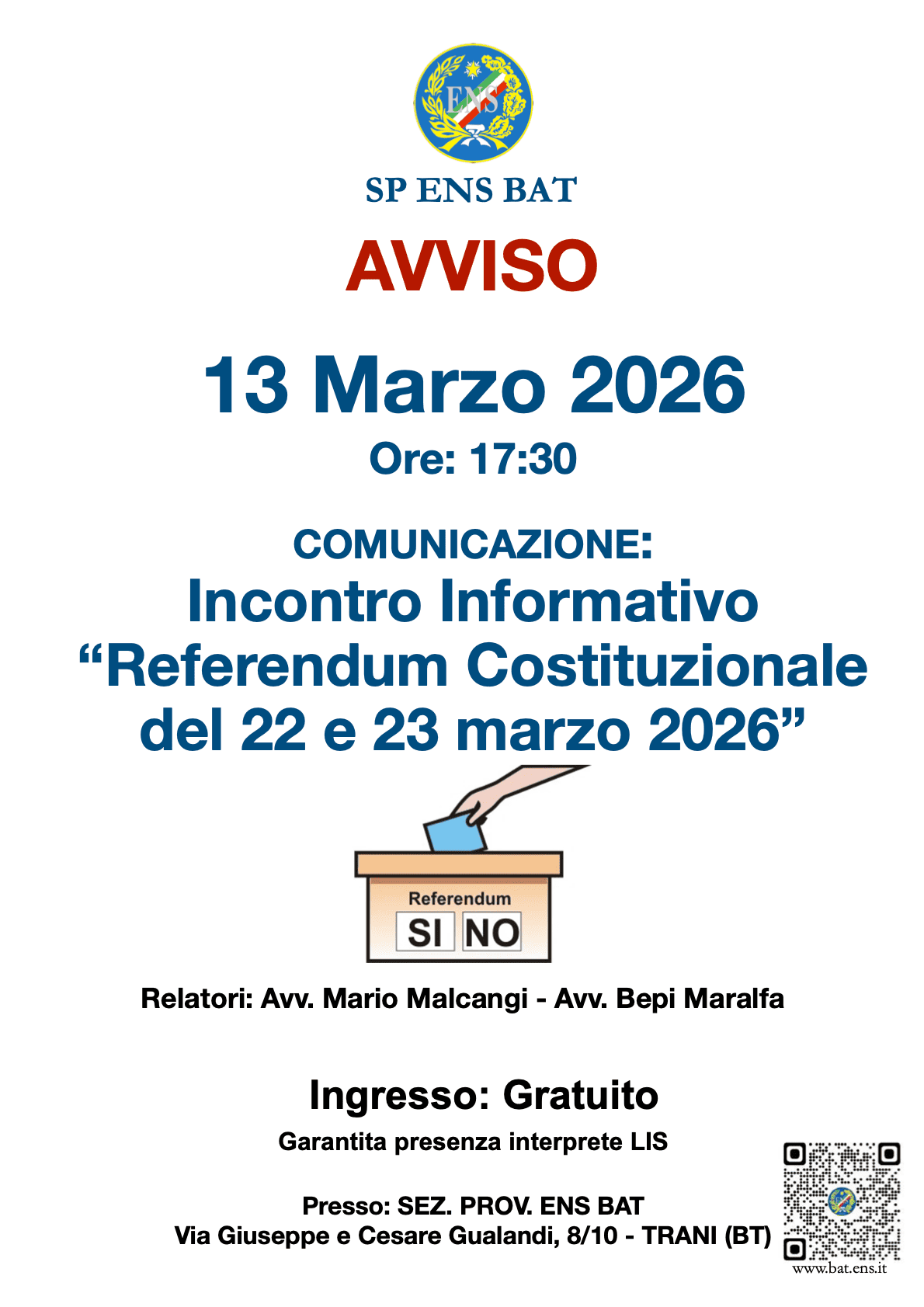 Incontro Informativo 13 mar 2026 SP ENS BAT